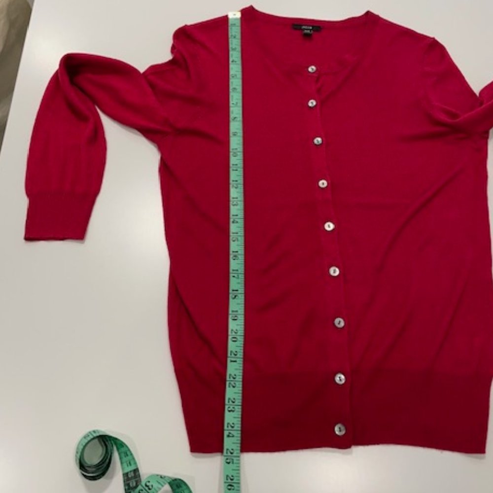 JACOB Round Neck Red Cardigan with Buttons ~ Size S/M~ BNWOT - Picture 6 of 15